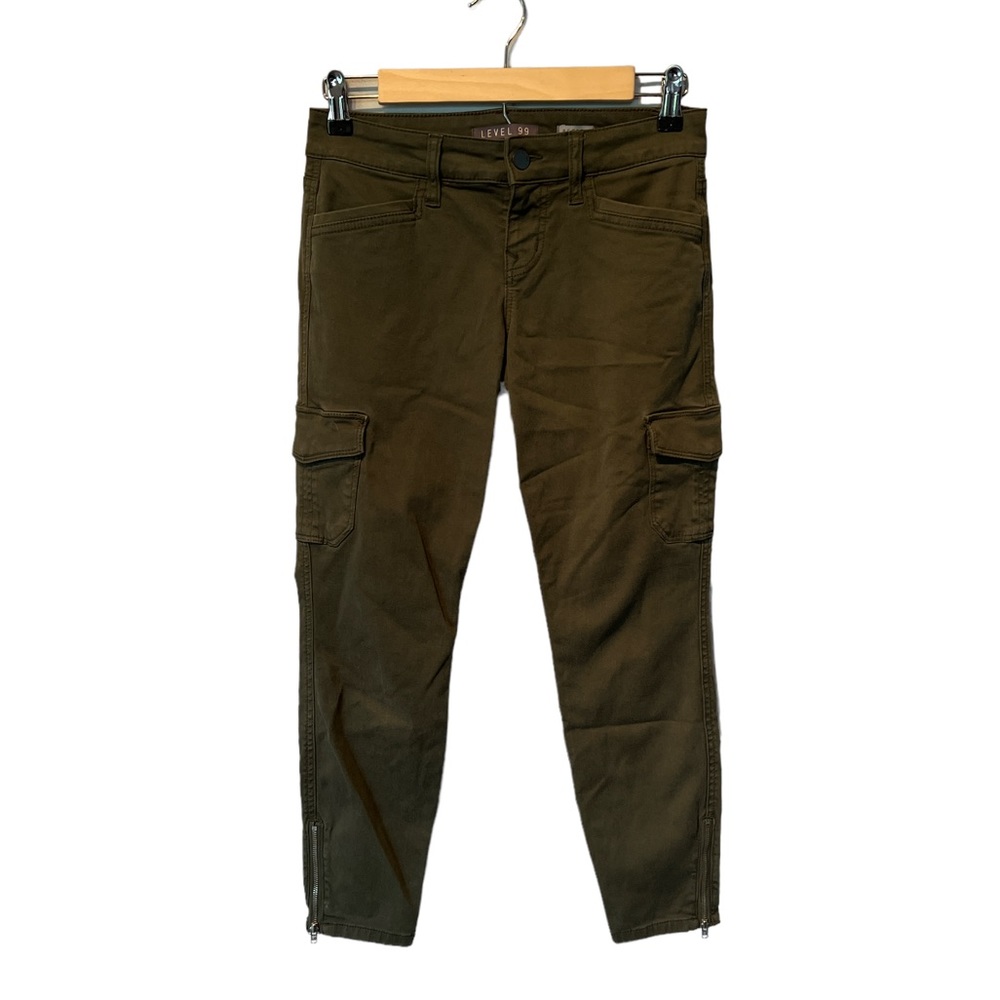 Level 99 army green cargo skinny jeans 25P